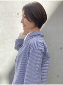 耳掛けショート　ショートボブ　前髪長め　前髪あり　アレンジ