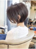 30代、40代/丸みくびれショートボブ×白髪染めハイライト/大宮