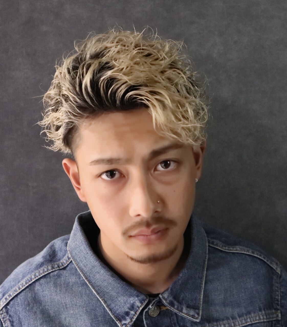 宮城リョータ風】オールバックメッシュスパイラルパーマ!：L203745747