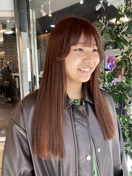 ヘアーアンドメイク ビス(HAIR&MAKE bis) ブリーチなしダブルカラーでオレンジ【中西思実】