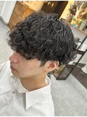 波巻きパーマメンズパーマメンズヘアツーブロックツイストパーマ