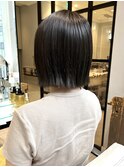 アッシュ暗髪　外はねボブ　【銀座】福田