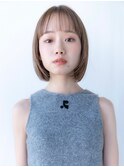 ボブ/ハイライト/顔周りレイヤー/ベージュ
