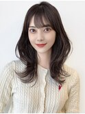 【F】韓国くびれヘア綺麗めニュアンスヘアロング