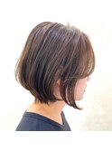 小顔◎前下がりショートボブ×艶カラー[与野]
