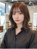 美髪/ワイドバング/レイヤーカット/くすみベージュ/新小岩駅