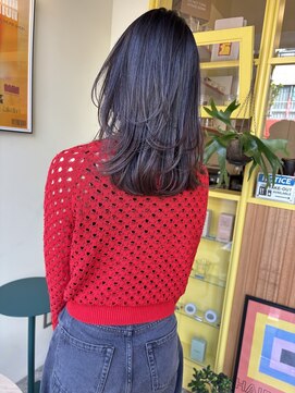 ヒントステーション(HINTSTATION) 〈浅草 半個室〉レイヤーミディ/グラデーショングレー