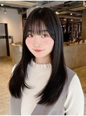 ロングおくれ毛美髪前髪カット顔周りレイヤー_ba548851