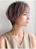 チェリーブラウンこなれヘアくせ毛風カール艶感#300f0619
