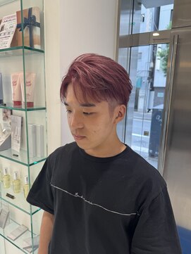 エアー 銀座タワー(AIR) メンズカット/ハイトーンカラー/ブリーチ/ダブルカラー/ピンク