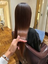 ヘアーメイク グロー(hair make grow)&nbsp;髪質改善 ロングストレート 艶髪 チョコレートブラウン 20代