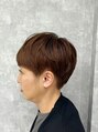 アフロート 武蔵小杉(AFLOAT)&nbsp;刈り上げショートマッシュ。カラーはマロンブラウン