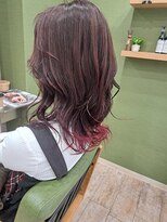 ジプソ(Gypso Hair salon)&nbsp;レイヤー×レッド裾カラー