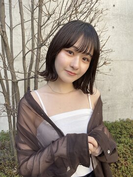 【鶴見】くびれボブ　グレージュ/オリーブグレージュ