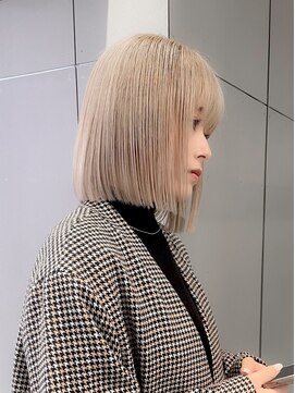 ジェム(GEM) 細めハイライト/ホワイトブロンド/くすみベージュ★39