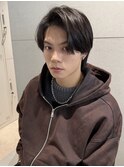 メンズカットパーマニュアンス毛流れセンターパートマッシュ渋谷