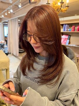 フリックヘアサロン 梅田茶屋町2号店(FLICK HAIR SALON) レイヤーカット/透明感/イルミナカラー