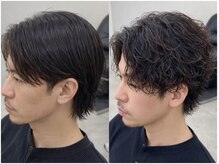 決めすぎないラフさが魅力。休日のカジュアル服にも合う<ルーズパーマ>[メンズカット/メンズパーマ/横浜]