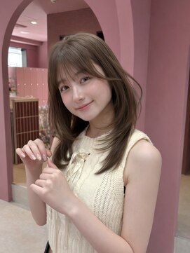 ボタン コロン 表参道 原宿(VOTAN COLON) オリーブブラウン/レイヤーカット/透明感カラー/韓国ヘア