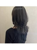 【&ONE 自由が丘】ミディアムウルフ × グレージュカラー