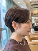 丸みショートボブ/顔周りカット/20代30代40代50代/前髪/大宮