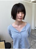ハッシュカットボブレイヤーボブ顔まわりレイヤーカットミニボブ