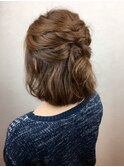 ☆ラフに大人可愛いガーリー編み込みハーフアップ☆