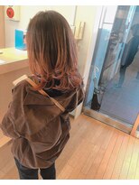 ファッジ 南柏(FUDGE)&nbsp;【FUDGE】　レッドグラデ　レイヤーカット