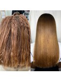 【髪質改善】高難易度【縮毛矯正】＋LULU＋カット【ヘアケア】