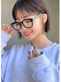 暗髪×ロブ×シースルーバング×フレンチガーリー