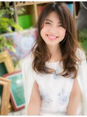 かきあげバング＆大人くせ毛風ゆる巻きロングc5戸頭20代30代40代