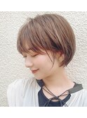 [代々木]ナチュラルピンクスイートAラインの甘辛ショートボブ