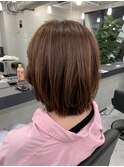 斜めバング/グレージュカラー/デザインカラー/眉毛/銀座/東銀座
