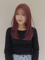 ルル 表参道(lulu.)&nbsp;ピンクベージュ レイヤーカット カーテンバング【Riku】