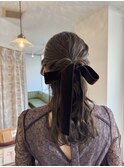 結婚式参列ヘアセット/ハーフアップ