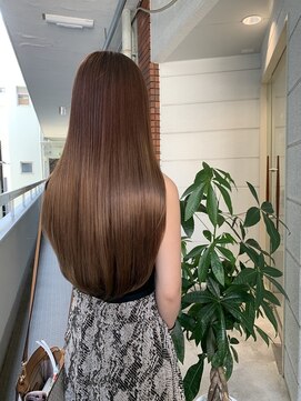トゥーリ 藤崎店(tuuli) 大人女性◆艶レイヤー前髪ピンクベージュ 髪質改善 縮毛矯正