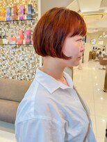 ネオリーブアイム 横浜西口店(Neolive aim)&nbsp;ミニボブブリーチなしカラーオレンジ　成田