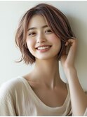 ★暗めカラーグランマッシュフェイスフレーミングデザインカラー