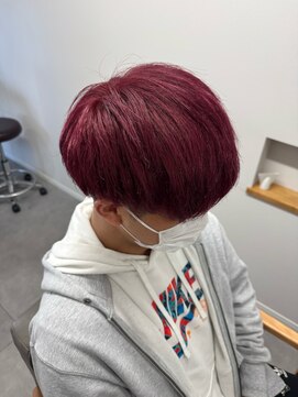 アウラヘアーサロン(aura hair salon) レッドピンク