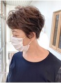 40代50代60代耳だし束感ミセスショート【つばき】