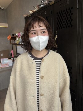 アチーブリス(achieve Liss) ニュアンスパーマ小顔ボブスタイルオン眉シースルーバング