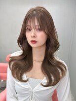 ボタン シブヤ(VOTAN SHIBUYA)&nbsp;韓国ヘア/前髪あり/顔まわりカット/くびれヘア/グレージュカラー