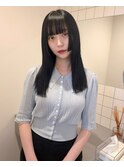 姫カット ステップカット ぷつっとカット 黒髪 髪質改善