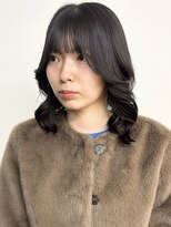 モリオフロムロンドン 松戸店(Morio from London)&nbsp;【モリオ松戸　石山】大人可愛い黒髪セミディ前髪あり20代30代