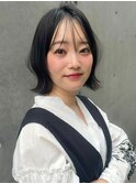 髪質改善縮毛矯正レイヤーカット顔周り前髪韓国ミニウルフ銀座8