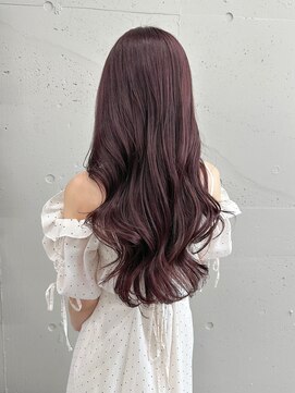 シーク 天神(SEEK) 松尾菫菜/ラベンダーピンク/レッドカラー/ハイトーン/韓国ヘア