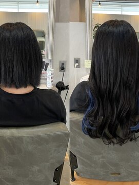 シェル 津山の手店(shel) ブルーシルバーアッシュブルージュシールエクステ80本