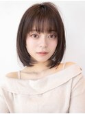レイヤーボブ/顔周りレイヤー/ミディアムレイヤー/小顔ひし形