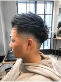 ツイストスパイラルパーマショートレイヤーマッシュツーブロック