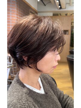 アーカイブ(archive) 前髪長めのカッコいいショートボブ　archive垂水